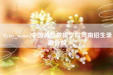 孝昌中国消防救援学院河南招生录取分数