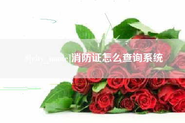 孝昌消防证怎么查询系统