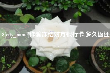 孝昌诈骗冻结对方银行卡,多久返还