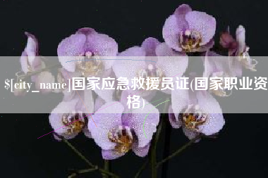 孝昌国家应急救援员证(国家职业资格)