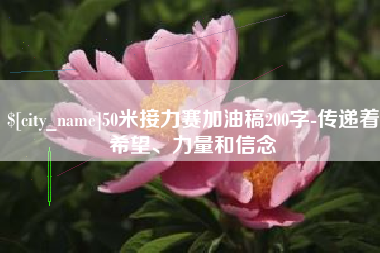 孝昌50米接力赛加油稿200字-传递着希望、力量和信念