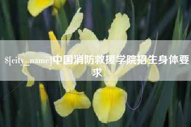 孝昌中国消防救援学院招生身体要求