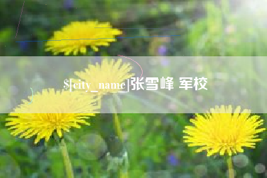 孝昌张雪峰 军校