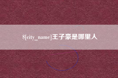 孝昌王子豪是哪里人