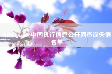 孝昌中国执行信息公开网查询失信名单