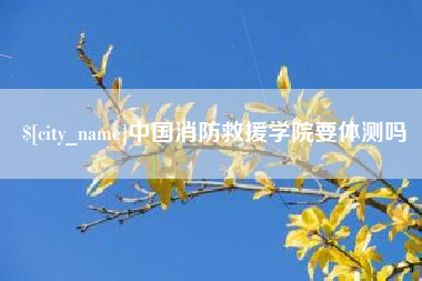 孝昌中国消防救援学院要体测吗