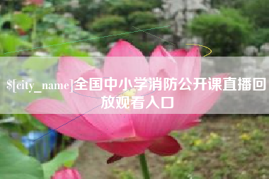 孝昌全国中小学消防公开课直播回放观看入口