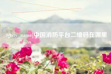 孝昌中国消防平台二维码在哪里
