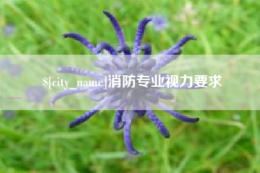 孝昌消防专业视力要求