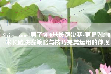 孝昌男子5000米长跑决赛-更是对5000米长跑决赛策略与技巧完美运用的体现