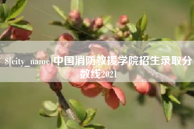 孝昌中国消防救援学院招生录取分数线2021