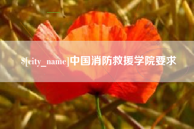 孝昌中国消防救援学院要求