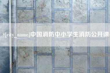 孝昌中国消防中小学生消防公开课