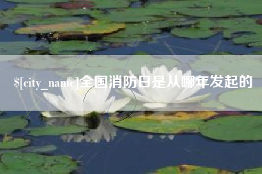 孝昌全国消防日是从哪年发起的