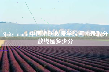 孝昌中国消防救援学院河南录取分数线是多少分