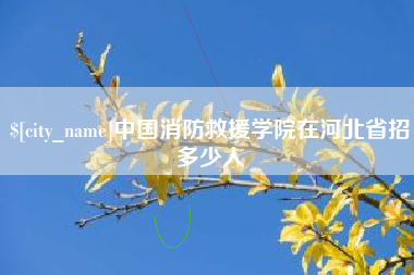 孝昌中国消防救援学院在河北省招多少人