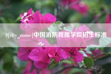 孝昌中国消防救援学院招生标准