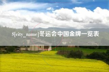 孝昌冬运会中国金牌一览表