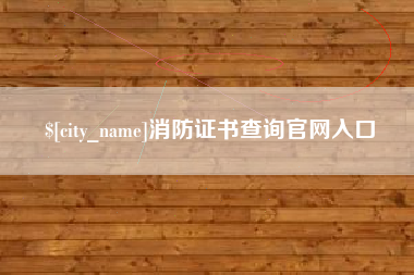 孝昌消防证书查询官网入口