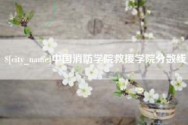 孝昌中国消防学院救援学院分数线