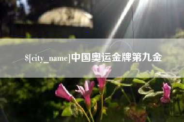 孝昌中国奥运金牌第九金